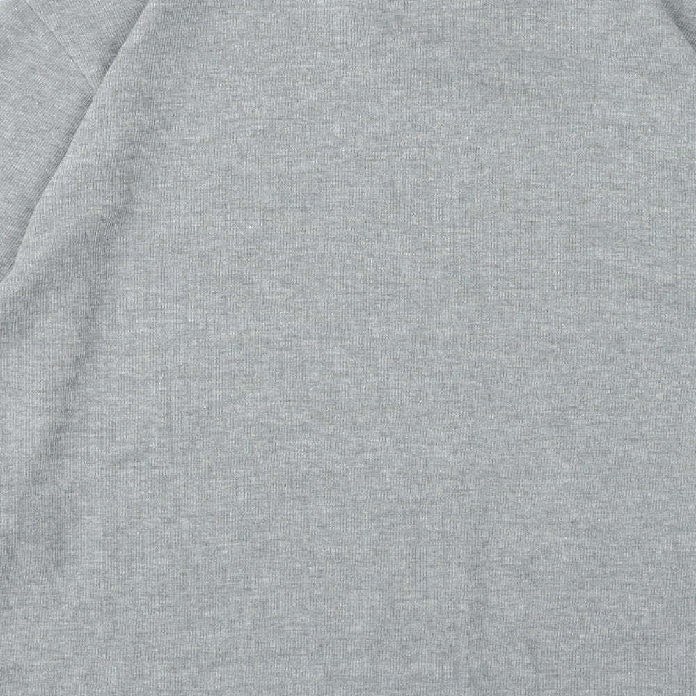 Avenue Mens Grey V-Neck Cotton Pullover Jumper Size M