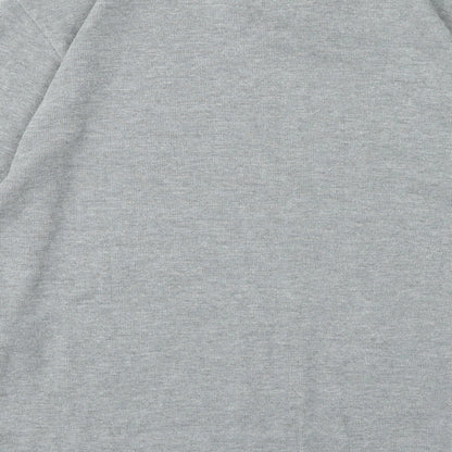 Avenue Mens Grey V-Neck Cotton Pullover Jumper Size M