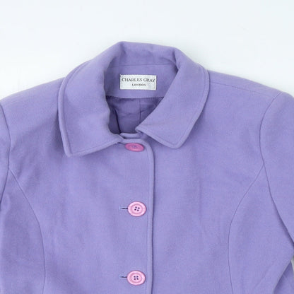 Charles Gray London Womens Purple Jacket Size 12 Button