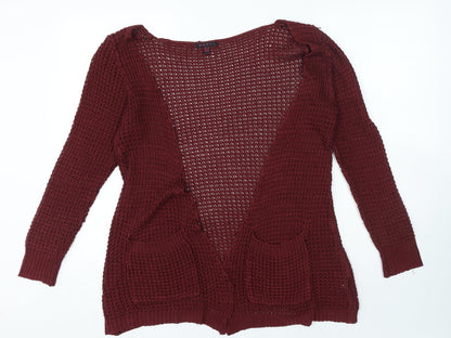 Womens UK Size 12 MANDI Red Cardigan Jumper