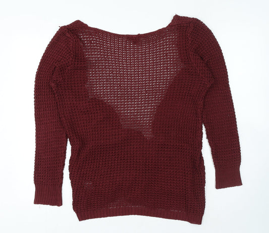 Womens UK Size 12 MANDI Red Cardigan Jumper