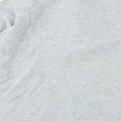 Avenue Womens Grey High Neck Cotton Pullover Jumper Size L