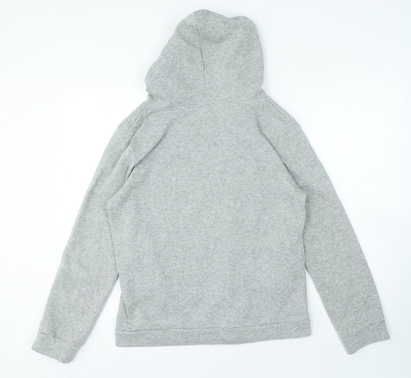 Classic Fashion Womens Grey Polyester Full Zip Hoodie Size M Zip