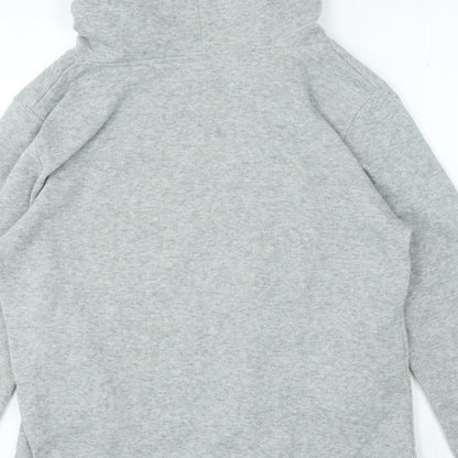 Classic Fashion Womens Grey Polyester Full Zip Hoodie Size M Zip