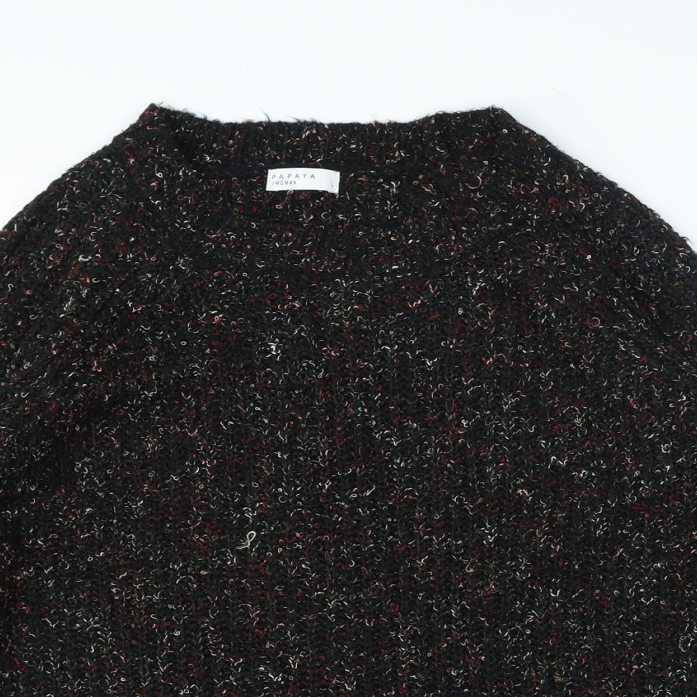 Womens UK Size L Papaya Multicoloured Pullover Jumper
