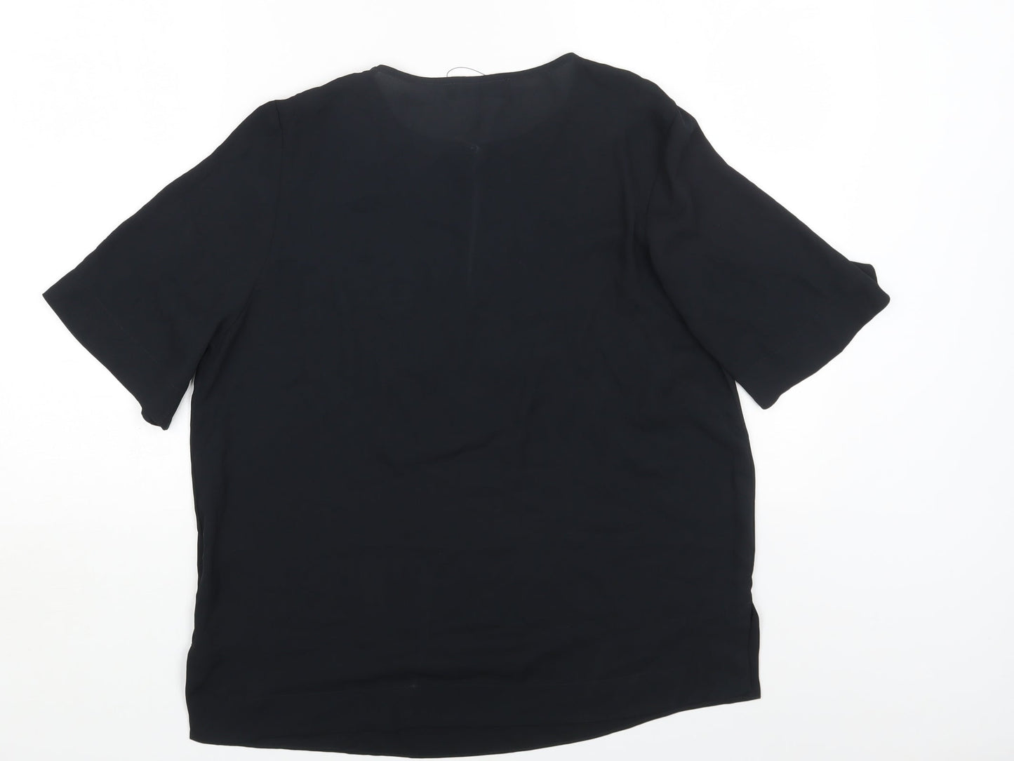 Womens UK Size 12 Marks and Spencer Black Basic Blouse