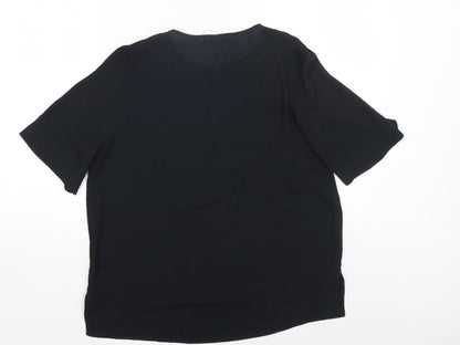Womens UK Size 12 Marks and Spencer Black Basic Blouse
