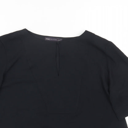 Womens UK Size 12 Marks and Spencer Black Basic Blouse
