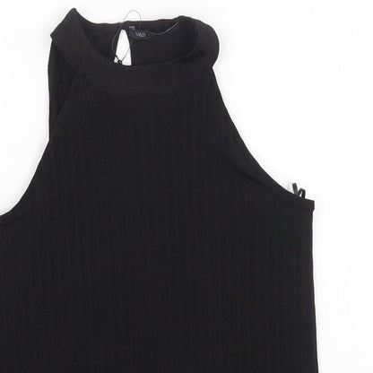 Womens UK Size 6 Marks and Spencer Black Basic T-Shirt