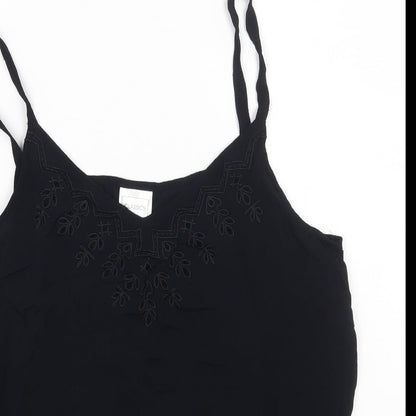 Classics Womens Black Polyester Camisole Blouse Size 18 Scoop Neck