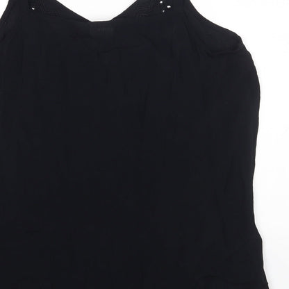 Classics Womens Black Polyester Camisole Blouse Size 18 Scoop Neck