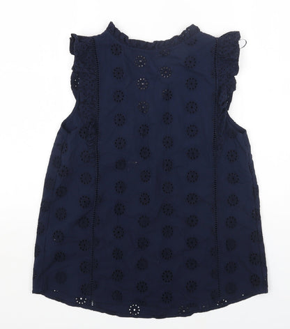 Womens UK Size 8 Marks and Spencer Blue Basic T-Shirt