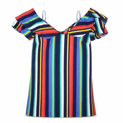 Womens UK Size 12 Papaya Multicoloured Basic Blouse