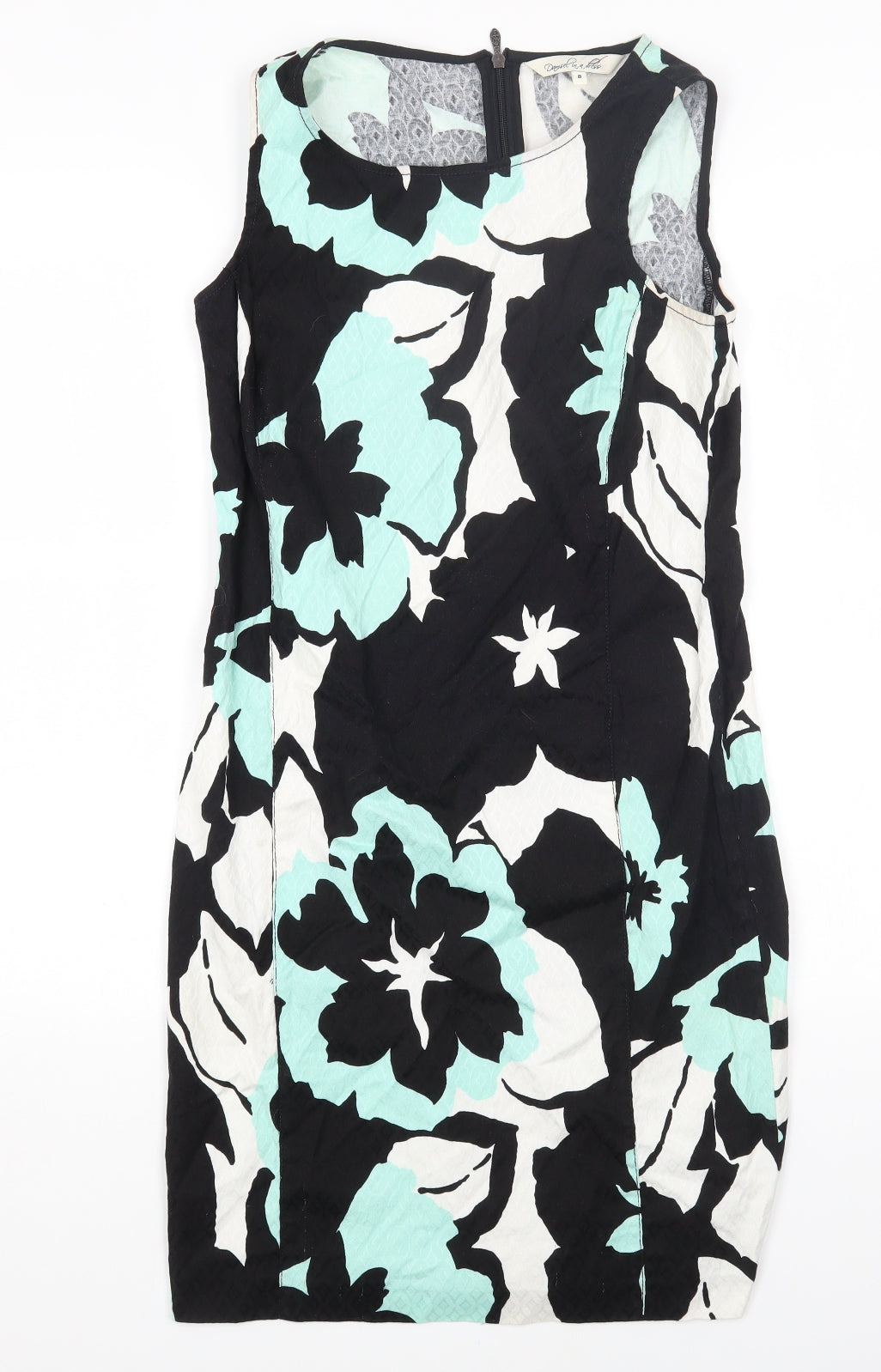 Damsel in a Dress Womens Multicoloured Floral Cotton A-Line Size 8 Round Neck Zip