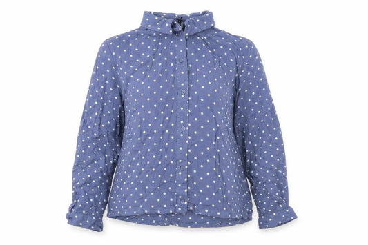 Womens UK Size 10 Divided by H&M Blue Basic Button-Up