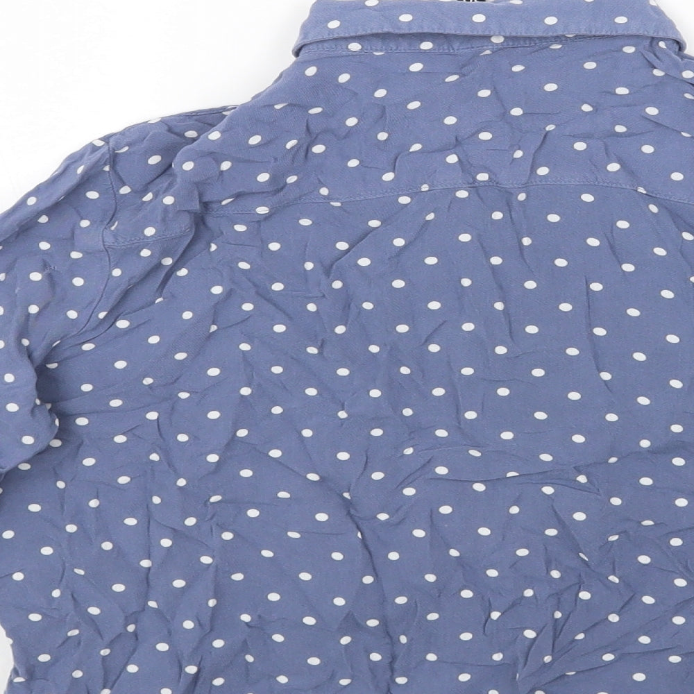 Womens UK Size 10 Divided by H&M Blue Basic Button-Up