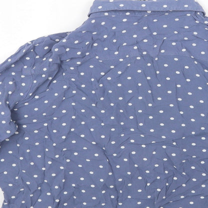 Womens UK Size 10 Divided by H&M Blue Basic Button-Up