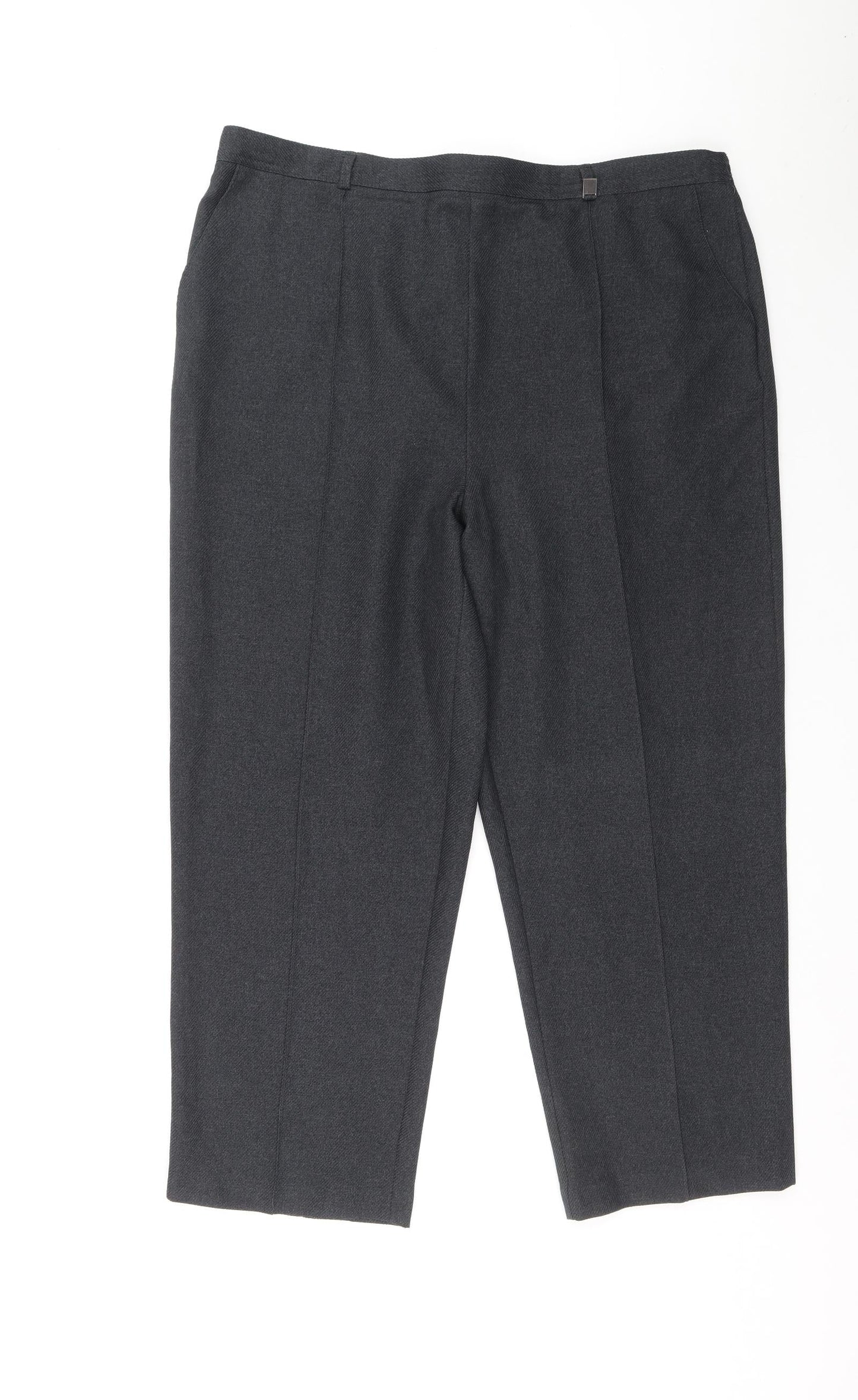 Bonmarché Womens Grey Polyester Trousers Size 20 L38.5 in Regular
