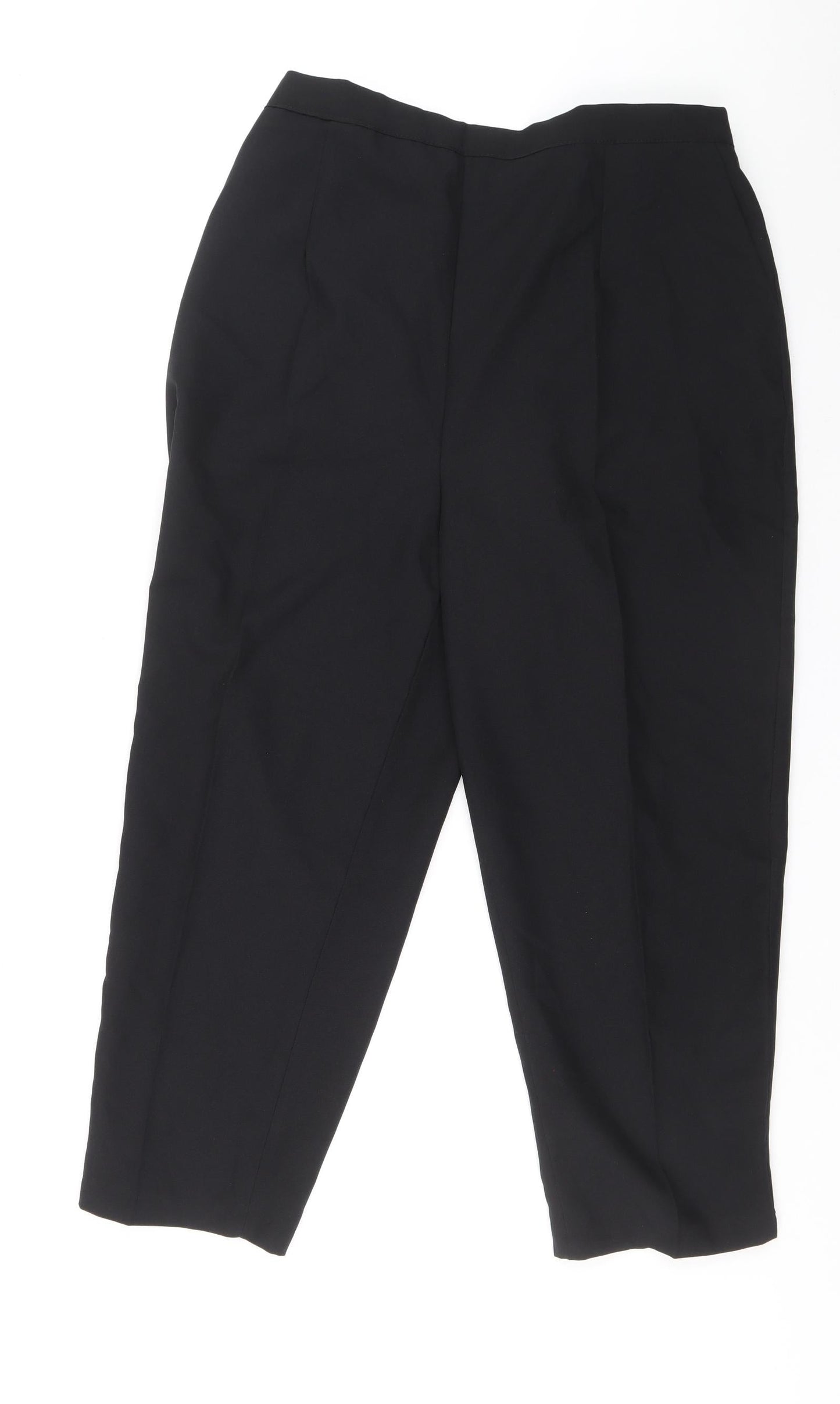 Womens UK Size 20 Preworn Regular Fit  Black Trousers