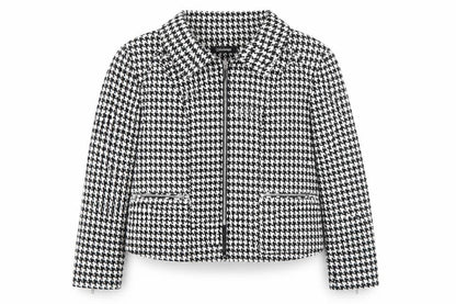 kaladescope Womens White Geometric Jacket Size 18 Zip