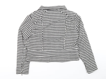 kaladescope Womens White Geometric Jacket Size 18 Zip