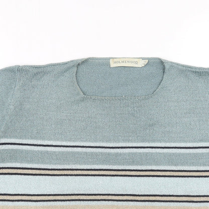Womens UK Size M Holmewood Blue Pullover Jumper
