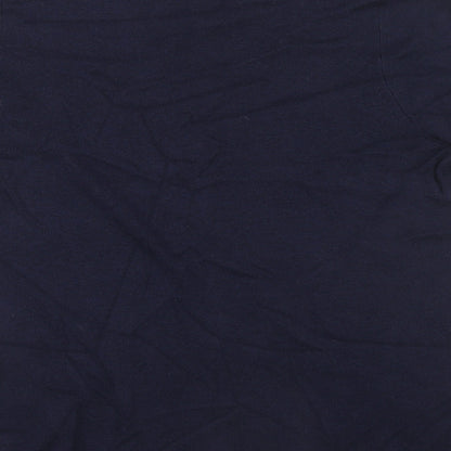 Classic Womens Blue Round Neck Polyamide Pullover Jumper Size 16