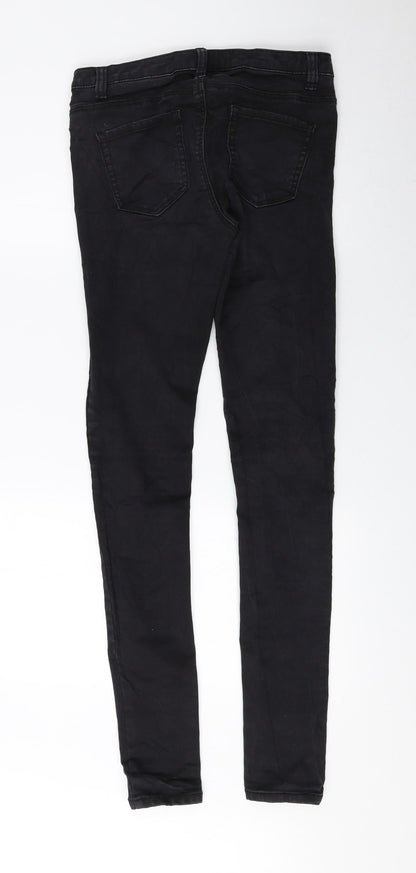 Denim & Co. Womens Black Cotton Skinny Jeans Size 10 L29 in Regular Zip