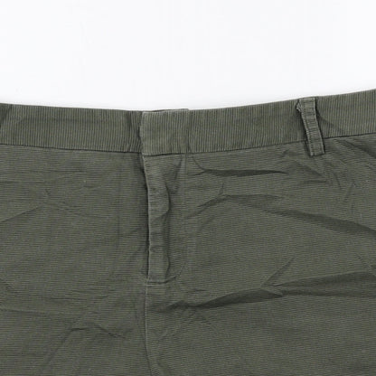 FOREVER 21 Womens Green Cotton Hot Pants Shorts Size M Regular Hook & Loop