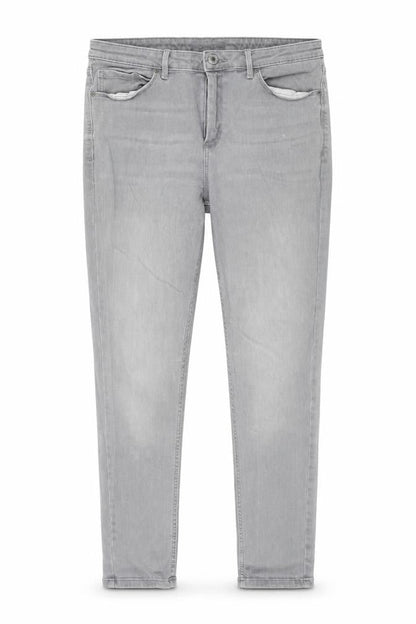 Marks and Spencer Womens Grey Cotton Skinny Jeans Size 12 L27 in Regular Zip