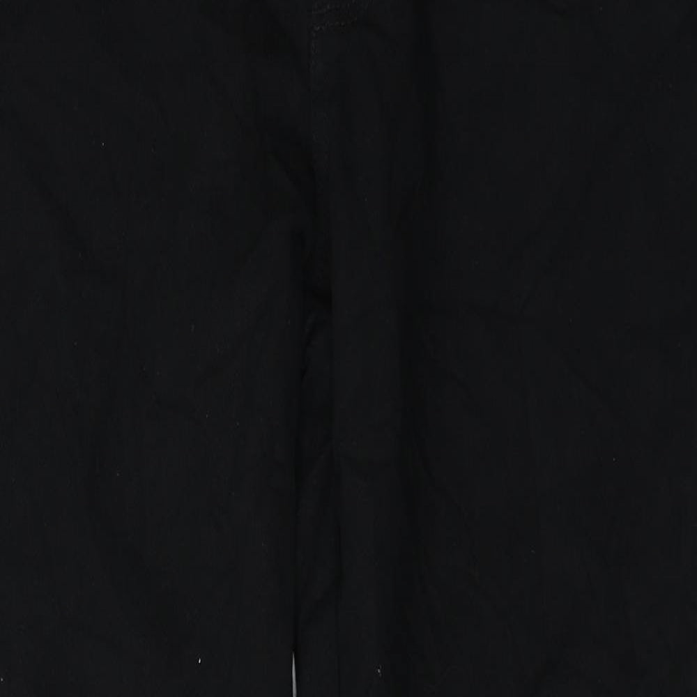 Basic Editions Womens Black Cotton Tapered Jeans Size 8 L28 in Regular Zip