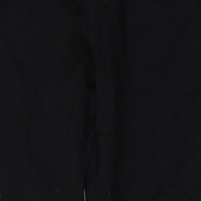 Basic Editions Womens Black Cotton Tapered Jeans Size 8 L28 in Regular Zip