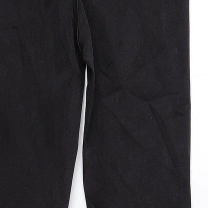 Power World Womens Black Cotton Skinny Jeans Size 10 L26 in Regular Zip