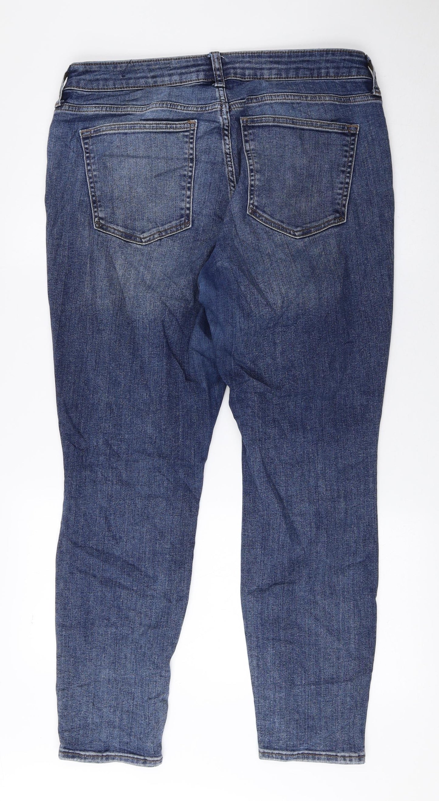 Gap Mens Blue Cotton Tapered Jeans Size 32 in L27 in Regular Zip