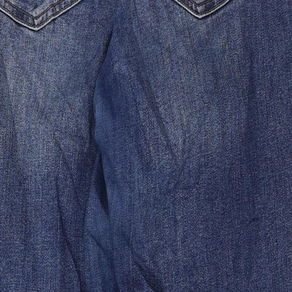 Gap Mens Blue Cotton Tapered Jeans Size 32 in L27 in Regular Zip