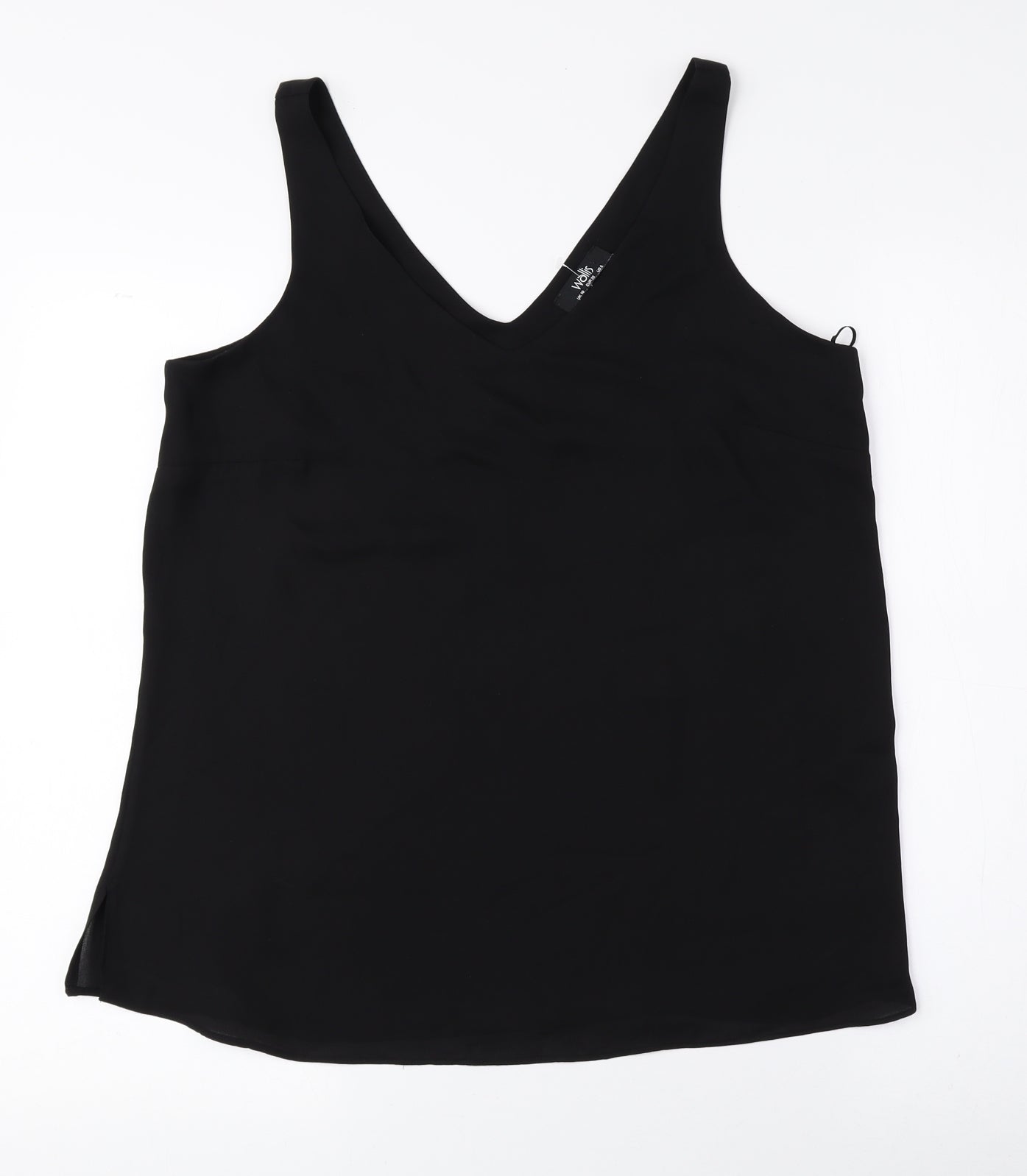 Womens UK Size 10 Wallis Black Basic Tank