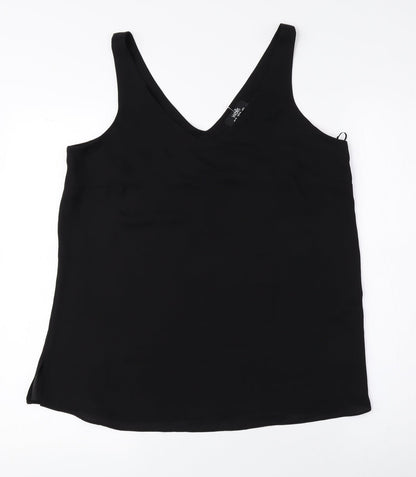 Womens UK Size 10 Wallis Black Basic Tank