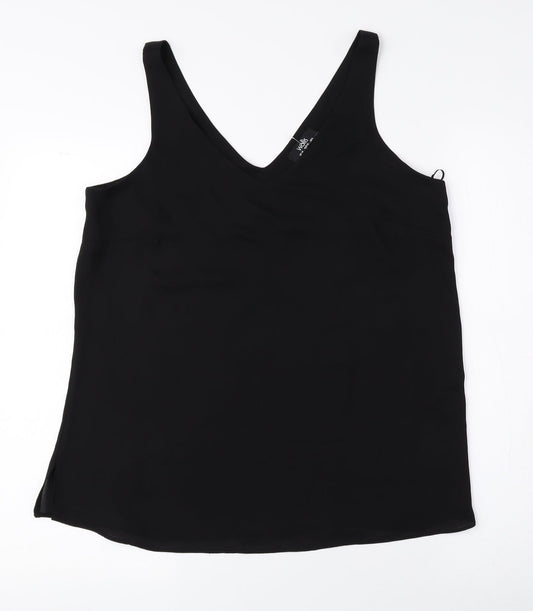 Womens UK Size 10 Wallis Black Basic Tank