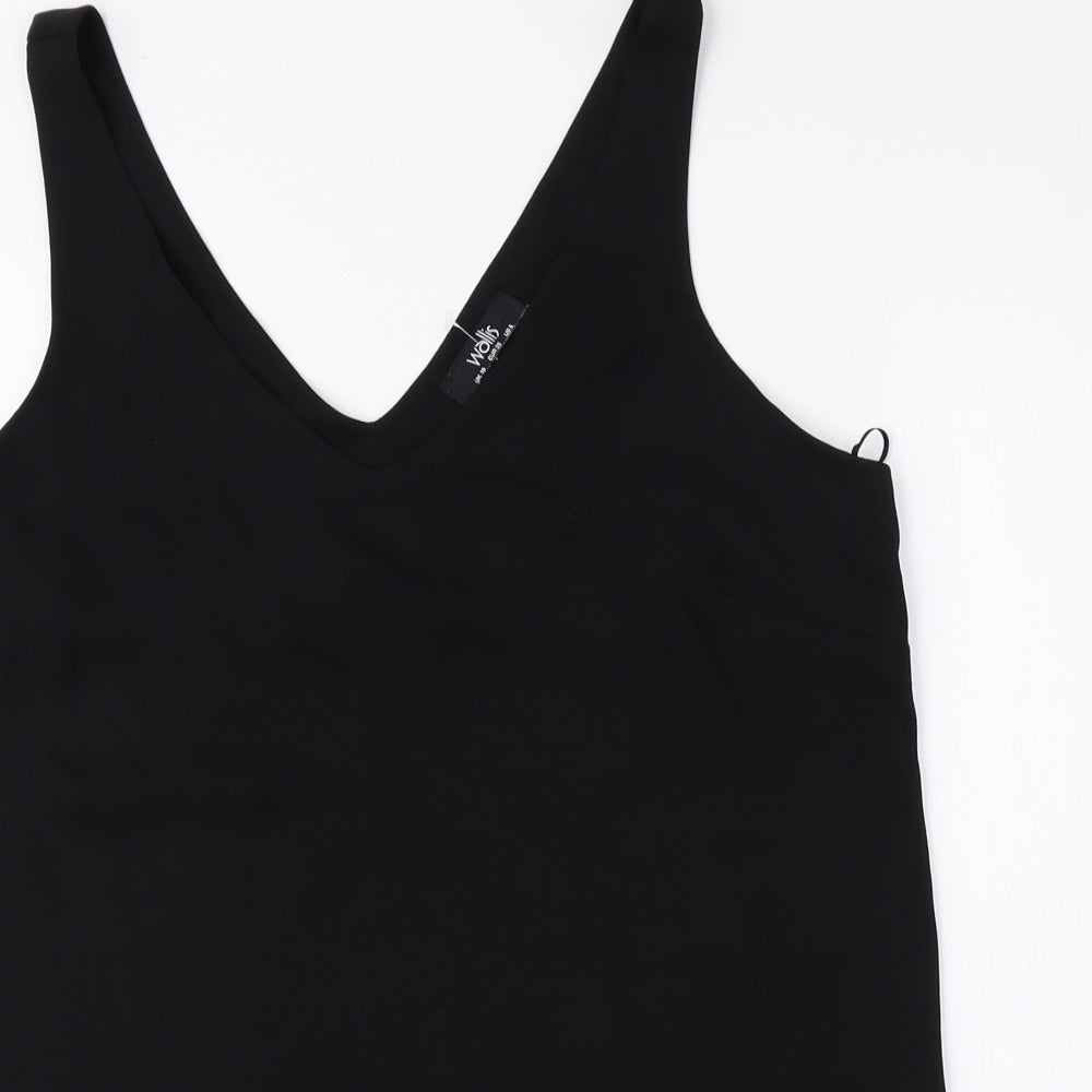 Womens UK Size 10 Wallis Black Basic Tank