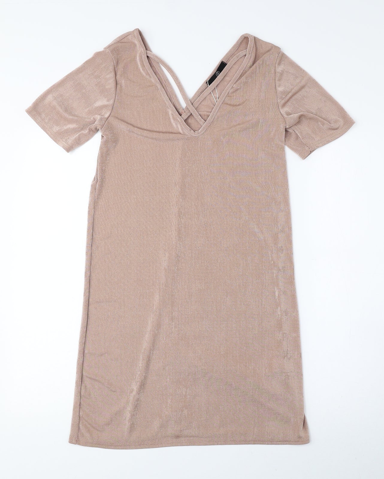 Missguided Womens Pink Polyester A-Line Size 6 V-Neck Pullover