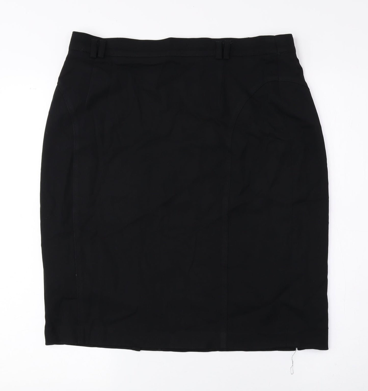 Gerry Weber Womens Black Polyester Straight & Pencil Skirt Size 16 Zip