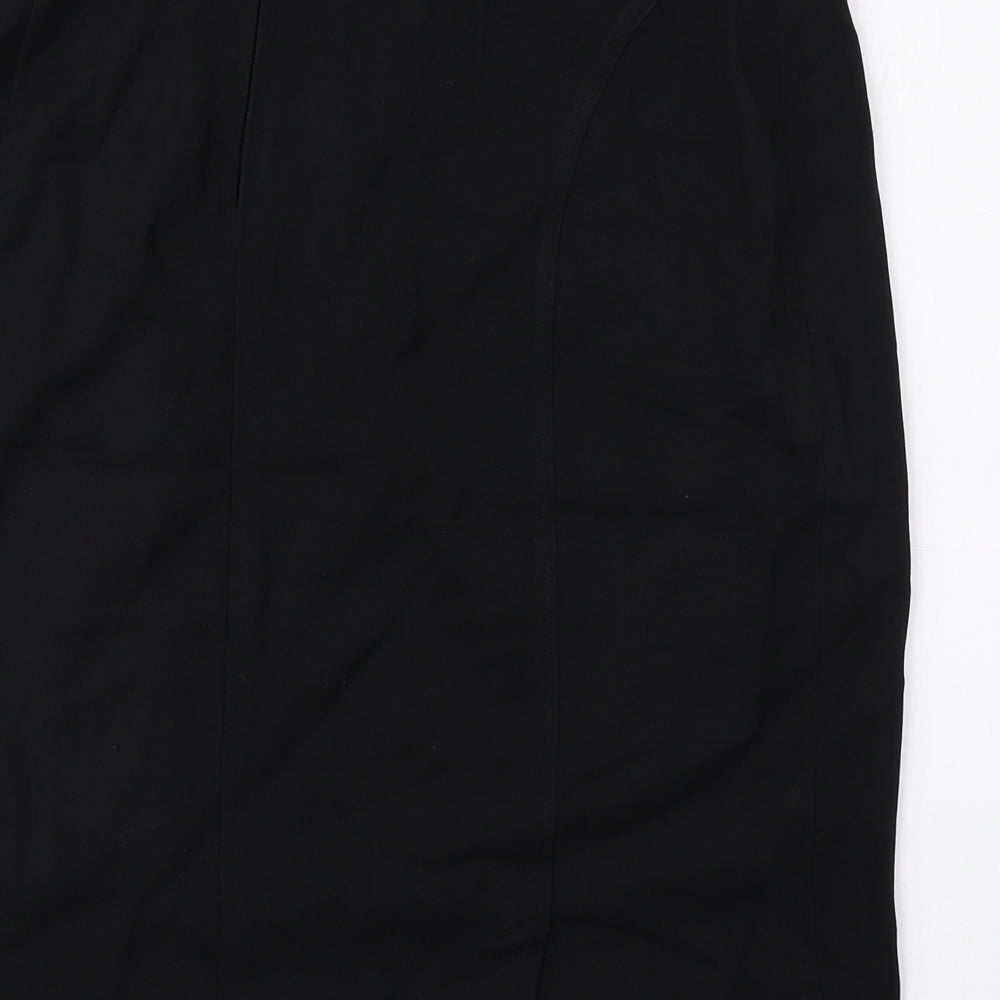 Gerry Weber Womens Black Polyester Straight & Pencil Skirt Size 16 Zip