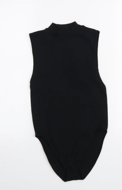 Primark Womens Black Nylon Bodysuit One-Piece Size XS Snap