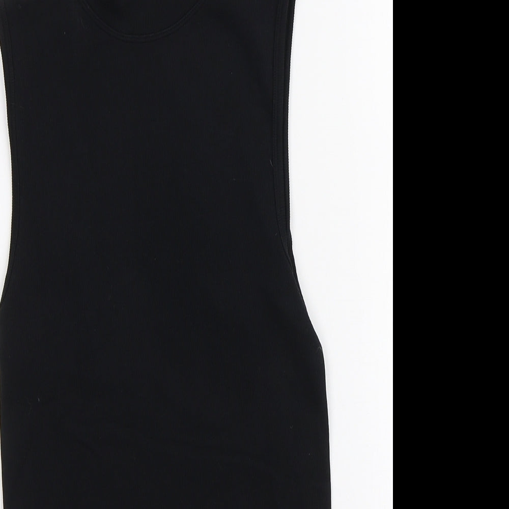 Primark Womens Black Nylon Bodysuit One-Piece Size XS Snap