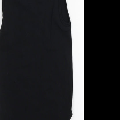 Primark Womens Black Nylon Bodysuit One-Piece Size XS Snap