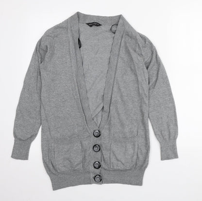 Womens UK Size 12 Dorothy Perkins Grey Cardigan Jumper