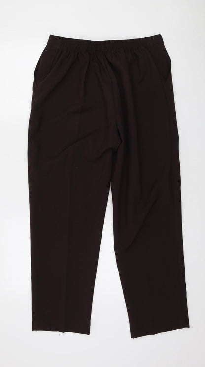 Womens UK Size 18 Preworn Regular Fit  Brown Trousers