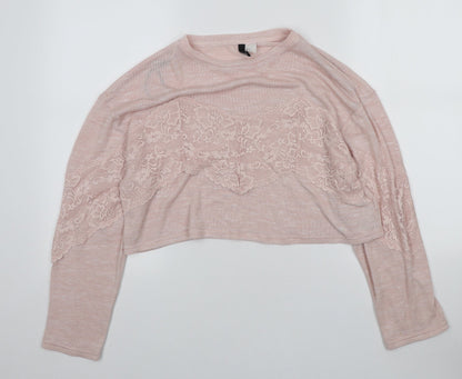 Womens UK Size S H&M Pink Pullover Jumper