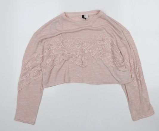Womens UK Size S H&M Pink Pullover Jumper