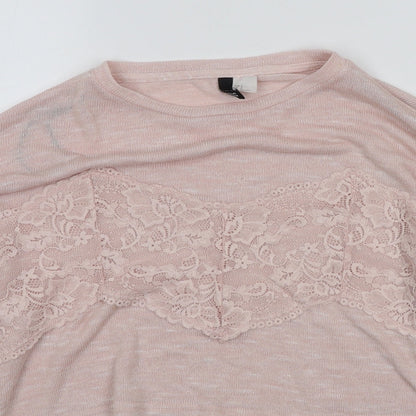 Womens UK Size S H&M Pink Pullover Jumper
